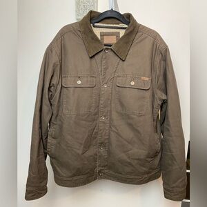 Woolrich canvas Sherpa lined chore coat